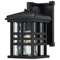 Brightbomb Caliste One Light Outdoor Wall Lantern with Dusk to Dawn Sensor; Textured Black BR19912